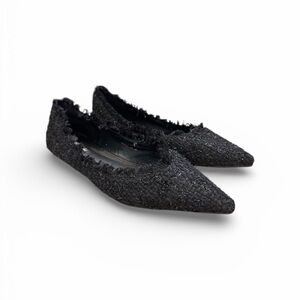 Miechen Fringe Comfy Black Women's Flats Shoes